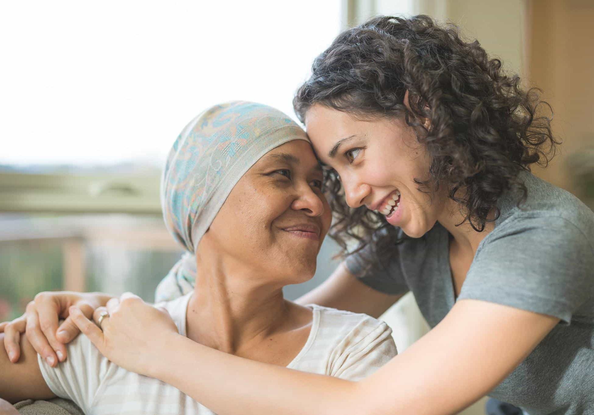 mother and daughter cancer patient